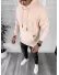 Hanorac barbati slim fit roz pudra K004 U1-3/I14-2.2